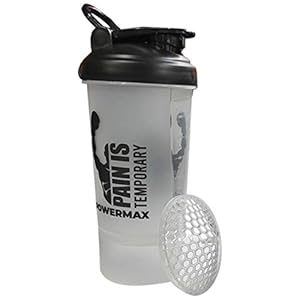 PowerMax fitness Protein Shaker Bottle, BPA Free Material, Plastic