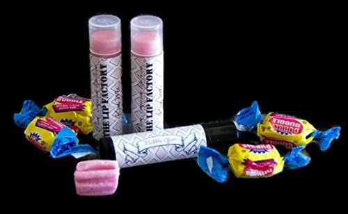 Bubble Gum Organic Lip Balm (Clear Tube), Hand Made Moisturizing Anti Aging Vitamin E Infused Balm