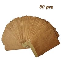 Beyong Brown Classic Vintage Fire-Paint Kraft Envelopes - Perfect for Party Invitation, Baby Showers - Size 4 x 6 Inches (50)