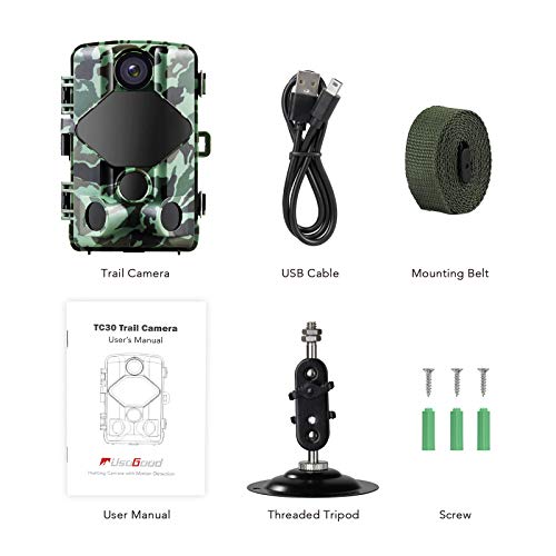 36mp 4k 30fps Usogood Trail Camera [WiFi 24MP/1296P], Game Cameras