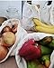 Muslin Produce Cotton Vegetable Bags - Cotton Grocery Shopping Bags (Bulk, Heavy Duty, and Drawstring Bags) Organic Storage Bag - Reusable Veggie Bags set of 7 (1 of XXL, L, M, S, XS & 2 of XL)