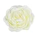 DDazzling Rose Hair Clip Satin Flower Fabric Flower Wedding Party Favors (Ivory)