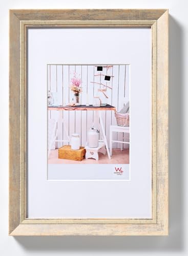 walther design Picture Frame Natural 50 x 70 cm with PassepArtout, Chalet Design Frame EL070H