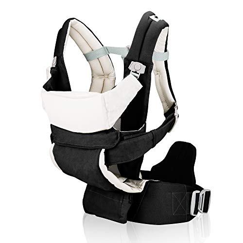 Baby Carrier for Men & Women - All Carry Positions Baby Carrier - Infant Carrier - Backpack Baby Carrier -Hiking Baby Carrier - Cotton (Black Camel)