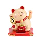 Fortune Cat, Solar Powered Waving Cat, Mini