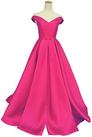 Selenova Women's Off The Shoulder A-Line Evening Ball Gowns With Bow