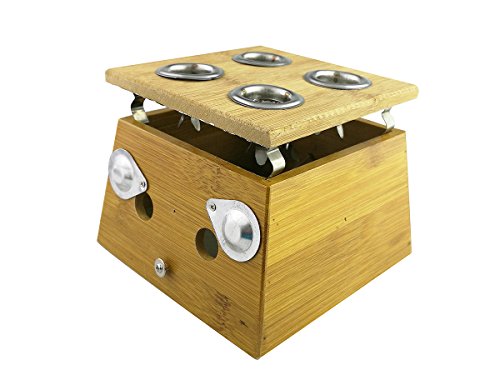 Winterworm Bamboo Four Hole 4 Hole Healing Box for Moxa Moxibustion Medicine Therapy