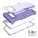 Samsung Galaxy S8 Plus Case, Hocase Shockproof Full-Body Protection Silicone Rubber Bumper+Hard Shell Hybrid Protective Case w/ Raised Edges for Samsung Galaxy S8 Plus (2017) - Lavender Purple