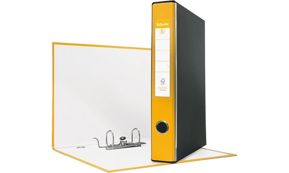 Esselte Eurofile Binder with Lever Mechanism and case Dorso 5 cm Yellow
