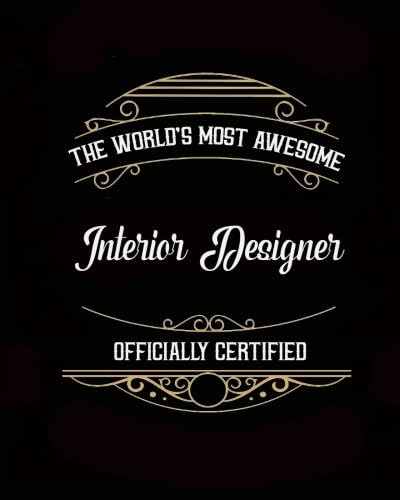Daily Organizer and Planner: Most Awesome Interior Designer: 180 Day 8" x 10" Journal Notebook Day Planner Paperback – 12 Dec 2017