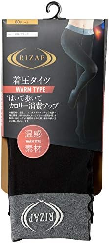 [グンゼ] 着圧タイツ RIZAP はいて歩いてカロリー消費アップ ウォームタイプ 80デニール レディース