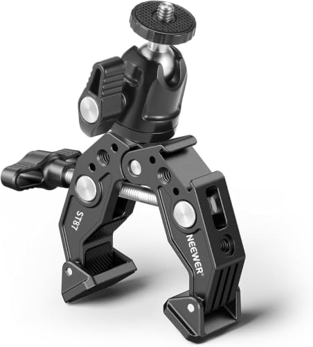 NEEWER Super Clamp with Ballhead/Phone Holder/Action Camera Adapter, ST87