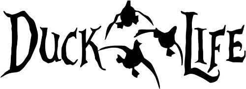 Crazydecals Duck Life Hunting Sportsman Hunting Sportsman Vinyl Decal Sticker Car Window Truck Bumper Decor- 6" Wide Gloss White Color