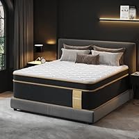 LETMOON Firm Queen Mattress, 16 Inch Gel Memory Foam Hybrid Mattress Queen Size Bed in a Box, Pressure & Pain Relief, CertiPUR-US, Individual Pocket Spring, Edge Support