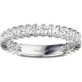 Sterling Silver Double Shared Prong Princess Cut Wedding Anniversary Band set with Diamonds G-H I2-I3 (0.25 ct. twt.)