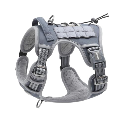 Auroth Tactical Dog Harness for Small Medium Dogs No Pull Adjustable Pet Harnes…