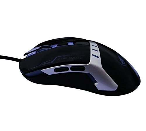 High Precision 3800 DPI Symmetrical Optical USB Wired Mouse with 7 Soothing LED Colors, 6 Buttons Gaming Mouse ,Ergonomic Black Mice for Pro Gamer
