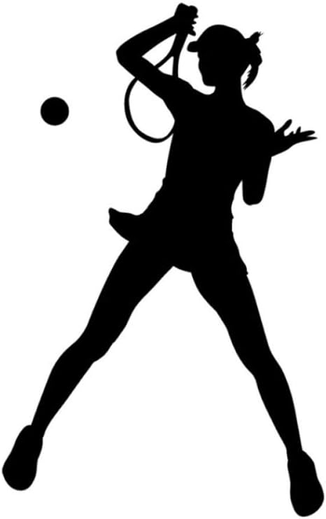Amazon Cwinan 女性テニスプレーヤーシルエットウォールステッカースポーツガールズルームテニスウォールステッカージムスポーツの装飾アートの装飾寝室56xcm ウォールステッカー オンライン通販