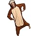 Silver Lilly Unisex Adult Pajamas - Plush One Piece Cosplay Monkey Animal Costume