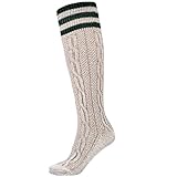 Traditional bavarian Lederhosen socks with green stripes size 42