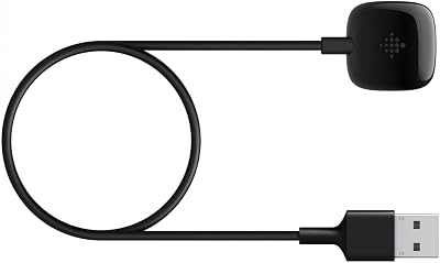 Fitbit Versa 3 Sense Charging Cable Black Official USB Fast Charger