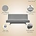 Easy-Going Stretch Futon Slipcover Armless Sofa Cover Furniture Protector Without Armrests Slipcover Soft with Elastic Bottom for Kids, Spandex Jacquard Small Check (futon,Light Gray)