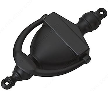 Stylish and Convenient 103 Collection Colonial Style Metal Door Knocker (Black)