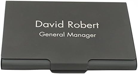 GP Personalized Custom Black Metal Business Card Holder Case for Men Gift