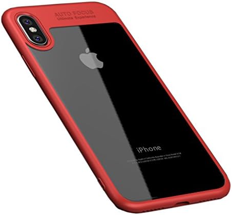 OOKOO iPhone X Case, Silicon &amp; Acrylic Cover for iPhone 10 - Red