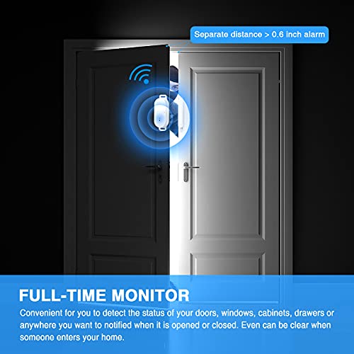 GreenSun WiFi Door Sensor, Smart Door Window Contact Sensor Compatible with Alexa,Google Assistant,Wireless Remote Alarm, Home Security Door Open Contact Sensor for Business Burglar Alert