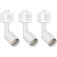 mirrea H Type Track Lighting Head to GU10 Base Adapter Light Direction Adjustable Pack of 3 (White)