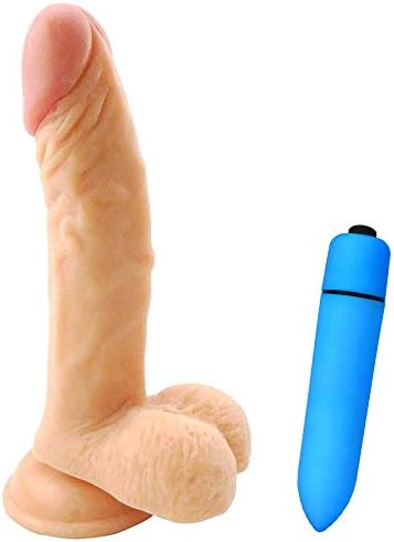 MoonFireToy OO05 6 inches Beige Dîldɔ Realistic Waterproof Medical Grade Silica Gel Plug Ďǐck w/víbrátór
