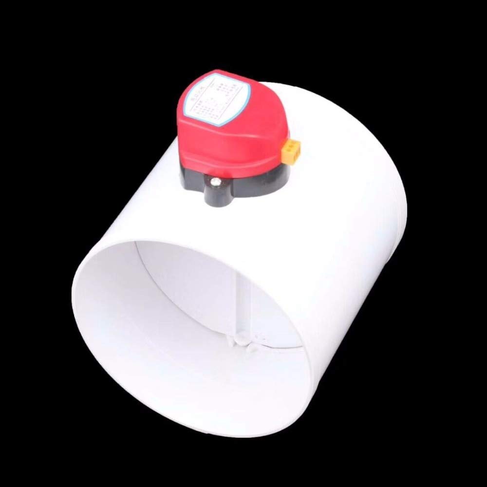 Fincos 4 inch Plastic air Damper Valve HVAC Electric air Duct Motorized