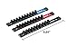 ARES 70355-3-Piece 3/8-Inch Drive 9.84-Inch Socket Organizer Set - Store up to 10 Sockets on Each Rail and Keep Your Tool Box Organized