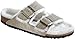 Birkenstock Sandals ''Arizona Fur'' from Leather/Fur in Taupe with a regular insole