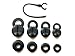 9pcs Complete Replacement Set Earbuds Tips and Earhook Compatible with Jawbone Icon HD and Jawbone Icon Series: Ace Hero Catch Rogue Thinker Denim Mesh Cashmere Suede Bombshell Wireless Headsets