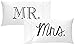 Oh, Susannah Mr and Mrs Pillow Cases - Anniversary Wedding Gift - Couple Pillowcases His & Hers (2 Queen Size Pillowcases)