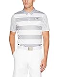 NIKE Men's Dry Bold Stripe Golf Polo (Wolf Grey/Black, X-Large)