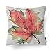 Phantoscope 18 x 18 in Set of 4 Decorative Fall Maple Leaves Throw Pillow Case Accent Cushion Cover, 18
