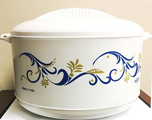 Click Here to See More Images Milton Cuisine Big Party Size Thermo Hot Pot Insulated Casserole Keeps Warm/Cold Upto 4-6 Hours, Food Grade Virgin Plastic with Stainless Steel Inner, (13.5 Liter)