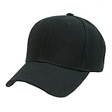 Plain Baseball Cap Blank Hat Solid Color Velcro Adjustable