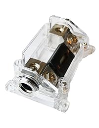 SoundBox Conjunto de alambre de rojo negro amplificador AMP Power suelo, 1 0 Calibre 0 conectados 50 pies, Superflex Cable 25 cada una, portafusibles ANL
