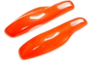 iJDMTOY Gloss Metallic Orange Key Fob Shell Compatible with Porsche Cayenne Panamera Macan 911 etc, Exact Fit Smart Remote Ca