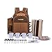 apollo walker Picnic Backpack Bag for 4 Person with Cooler Compartment, Detachable Bottle/Wine Holder, Fleece Blanket(45
