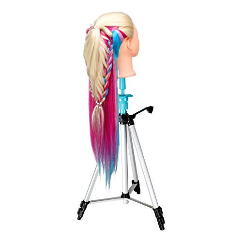 Mannequin Head Holder Tripod Stand, Portable 55" Aluminum Alloy Adjustable Hairdressing Wig Head Stand Tripod, Stand Holder for Beauty Hair Salon Hairdressing Training with Carry Bag by MYSWEETY - Thumbnail 5