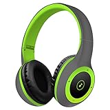 Bluetooth Headphones Over Ear, Hi-Fi Stereo Wireless Headset, Foldable, Soft Memory-Protein Earmuffs, Built-in Mic and Wired Mode for PC/ Cell Phones/ TV (Green)