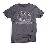 Superluxe™ Mens Hershels Farm Vintage Stlye Zombie Apocalypse Barn T-Shirt, Small, Dark Gray