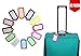 Pack of 12, Multicolor travel Luggage Identifiers Tags Holders plastic bags