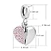 ShinyJewelry I Love You Heart Charm Dangle Bead for European Bracelet Necklace (Pink)