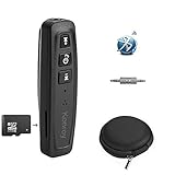 Mini Car Wireless Bluetooth 4.2 Adapter Receiver With 9 Functions – Portable 3.5mm Stereo Radio Aux Transmitter, TF Memory Card, Powerful Battery Life – Listen To Music, Take Hands Free Phone Calls